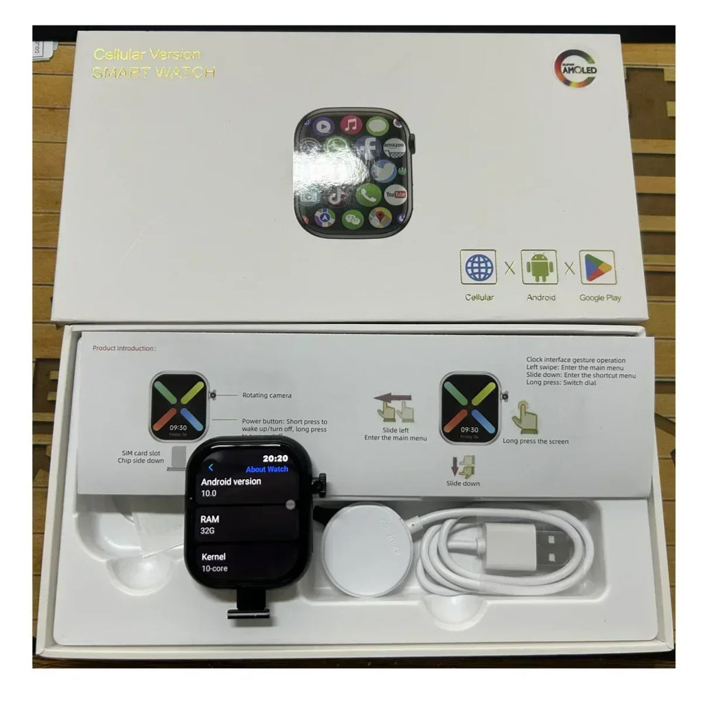 5G Android Smartwatch VP29 4G/5G LTE Sim Card GPS WIFI 2.29 inch Rotary Camera NFC health monitoring GPS WIFI App Store by Tech-Home Store