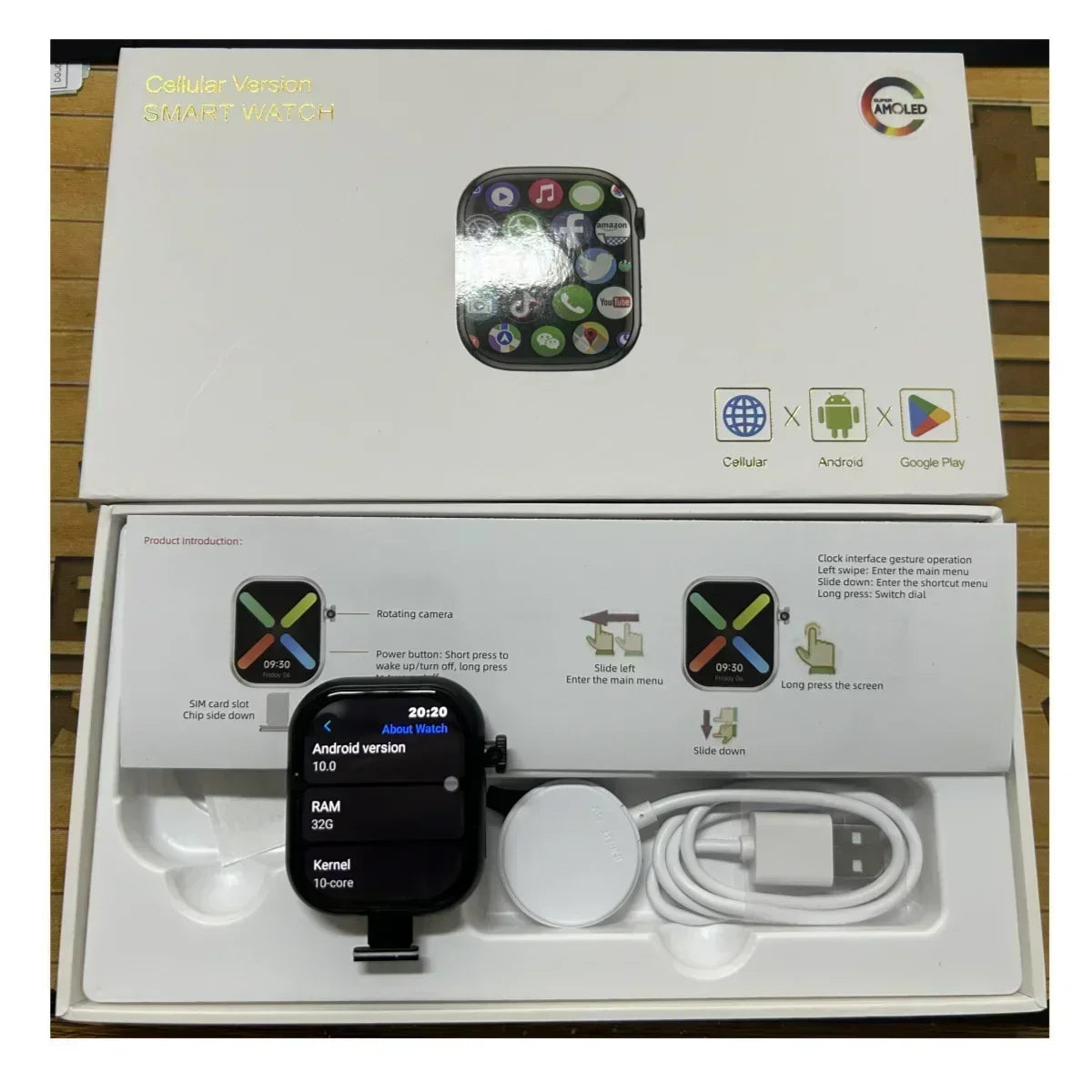 5G Android Smartwatch VP29 4G/5G LTE Sim Card GPS WIFI 2.29 inch Rotary Camera NFC health monitoring GPS WIFI App Store by Tech-Home Store