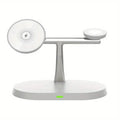 MagCharge Magnetic Wireless Charger Stand 3-In-1 For IPhone 12 Through 16 Pro Apple Watch And AirPods - 15W Fast Charging by Tech-Home Store