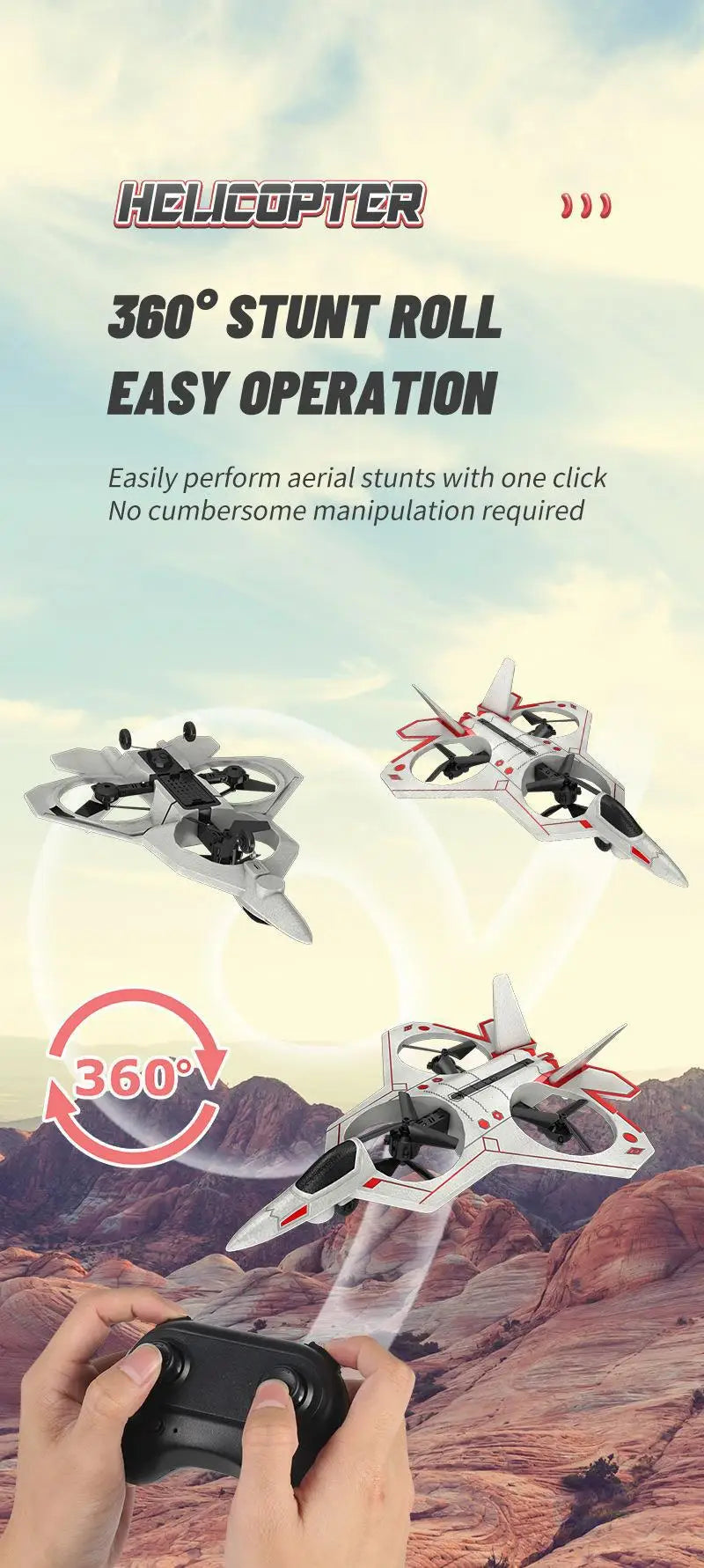 SkyTech AeroStunt Foam RC Plane - Beginner-Friendly 5-Channel Control For Easy Outdoor Flights by Tech-Home Store