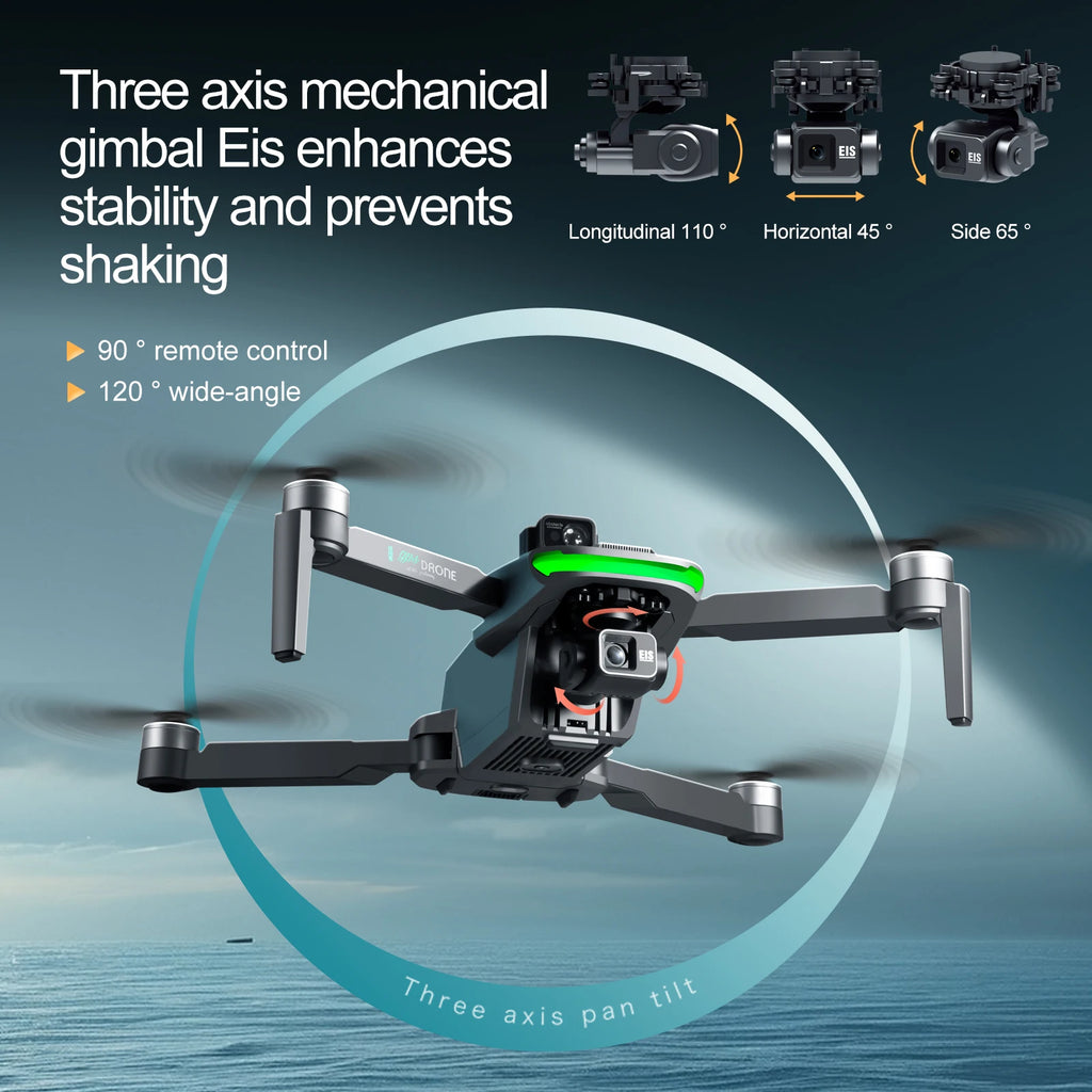 2025 NEW HOT S155 GPS Drone 8K Professional Dual HD Camera 5G FPV 360° Obstacle Avoidance Brushless Motor