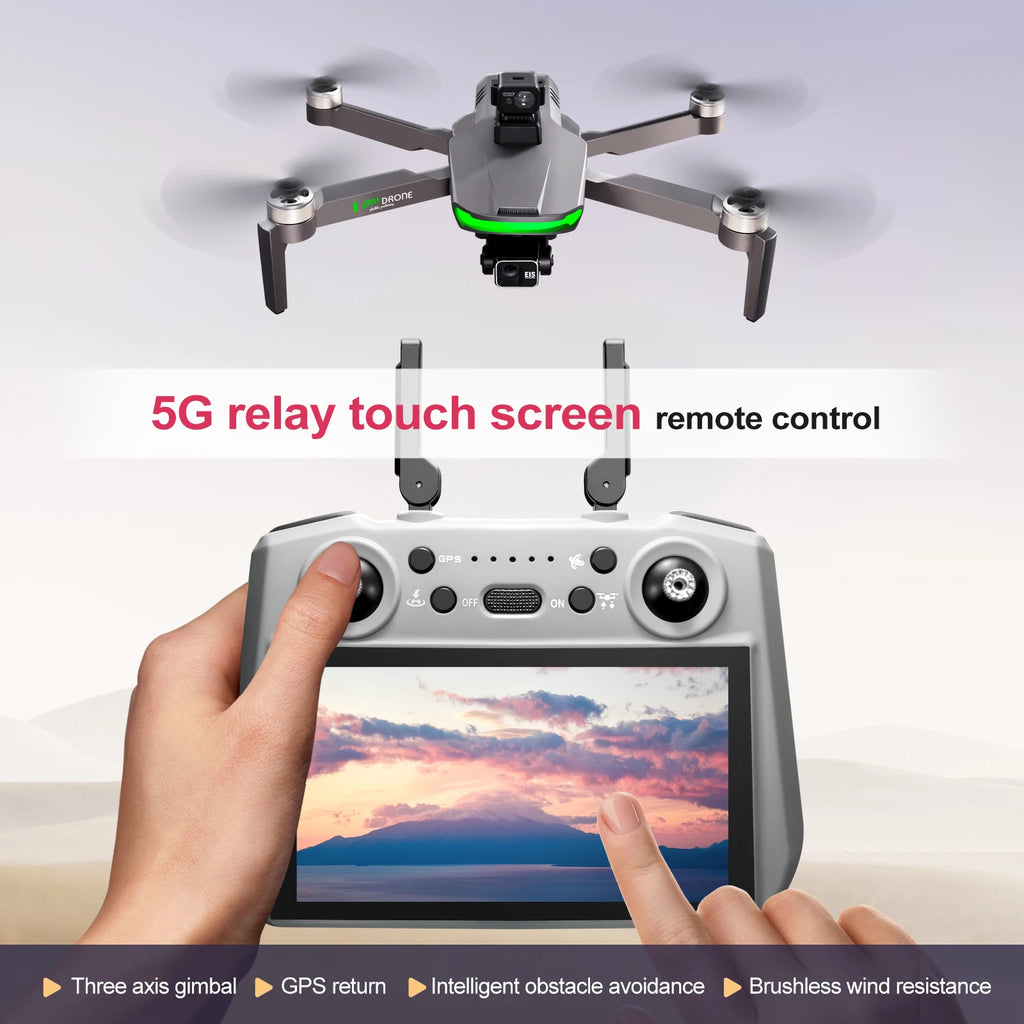 2025 NEW HOT S155 GPS Drone 8K Professional Dual HD Camera 5G FPV 360° Obstacle Avoidance Brushless Motor