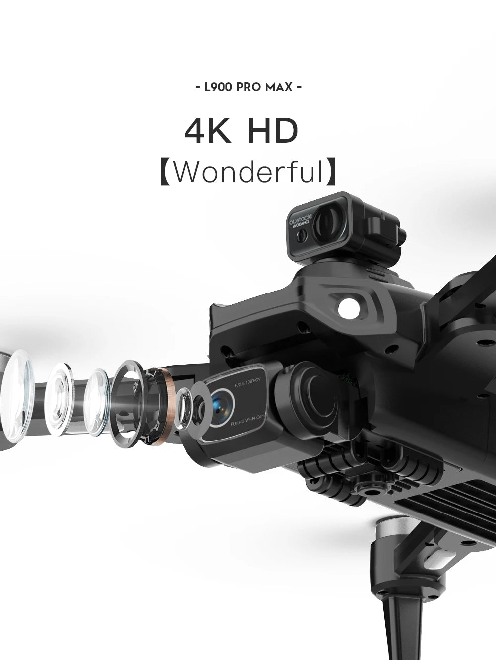 L900 PRO MAX 360 Degree Obstacle Avoidance GPS Drone - Dual 4K Cameras, 5G WiFi FPV, Foldable RC Quadcopter by Tech-Home Store