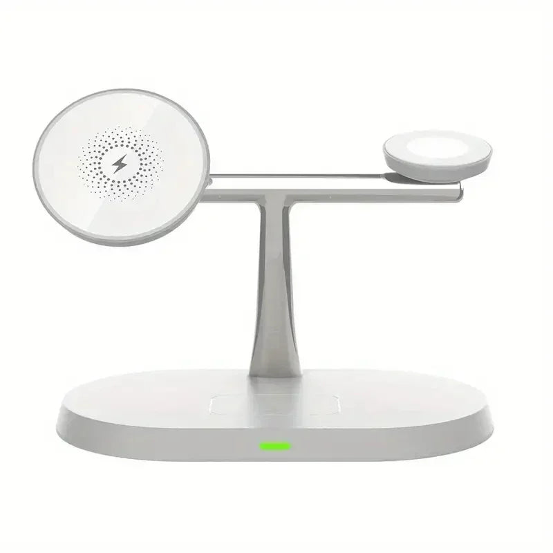 MagCharge Magnetic Wireless Charger Stand 3-In-1 For IPhone 12 Through 16 Pro Apple Watch And AirPods - 15W Fast Charging by Tech-Home Store