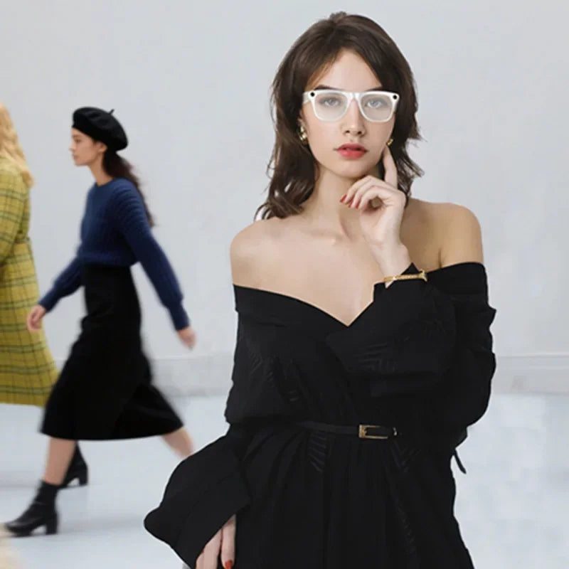 NovaTech VisionGlass 4K AI Smart Glasses - 800W Pixel Camera and Real Time Translation in 75 Languages by Tech-Home Store