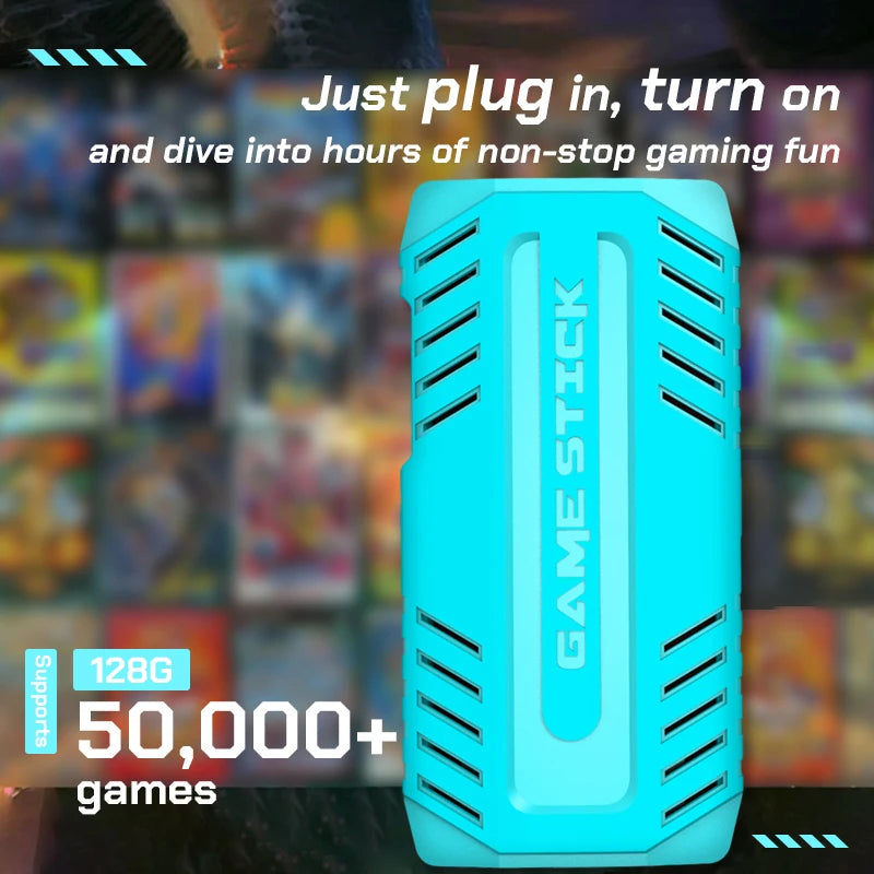 U36 Wireless Game Stick Retro Gaming Console S905 128G 50,000+ Games Support 40+ Classic Emulators For PS1/PSP 4K HDMI Kid Gifts by Tech-Home Store