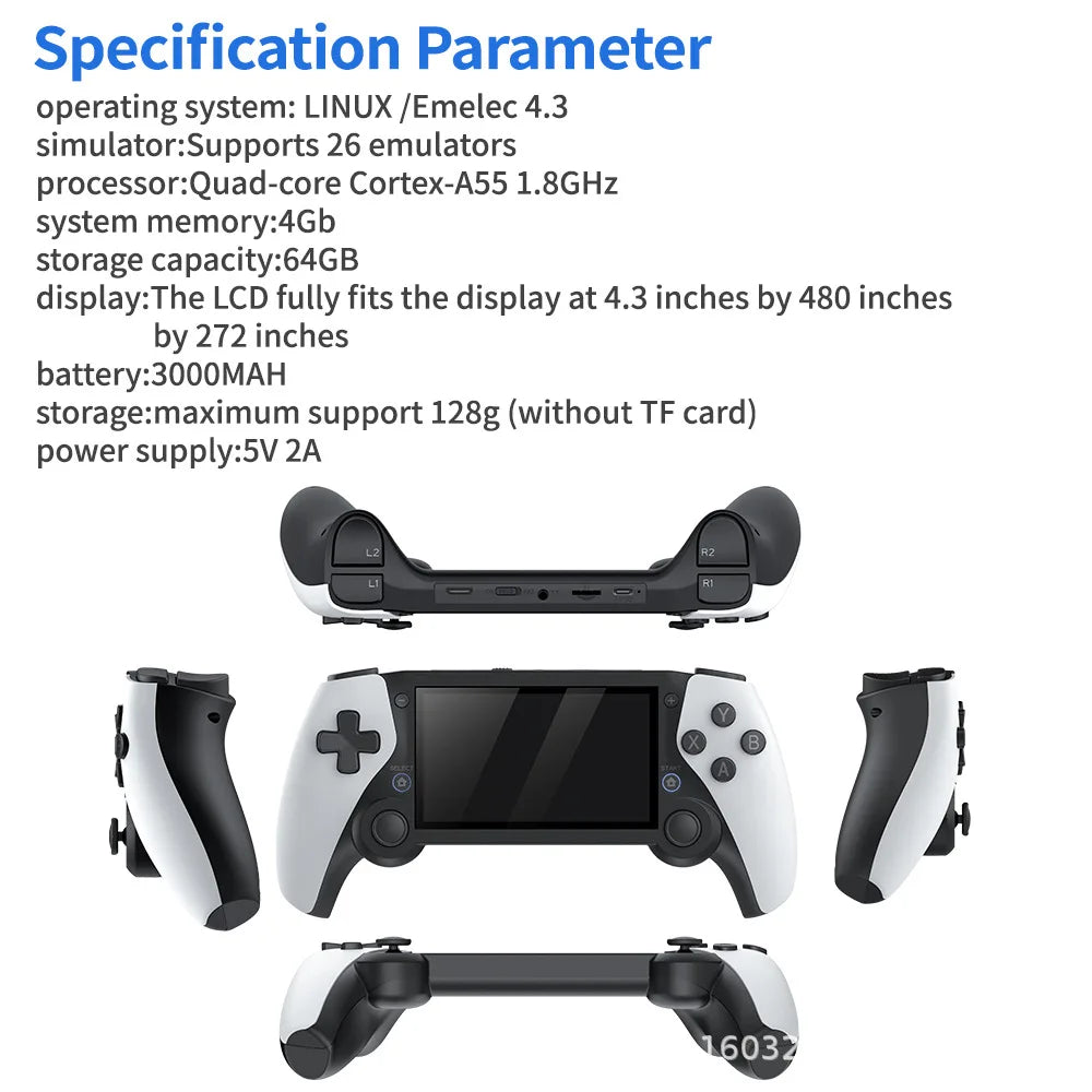M25 Portable Handheld Game Console 64G/128G, Retro Video Gaming Console Built-in 20000+ Games 30+ Emulators, 4.3 Inch IPS Screen by Tech-Home Store
