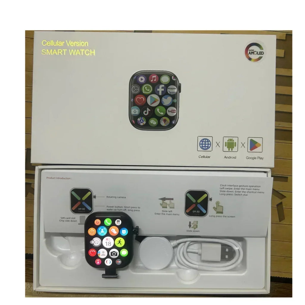 5G Android Smartwatch VP29 4G/5G LTE Sim Card GPS WIFI 2.29 inch Rotary Camera NFC health monitoring GPS WIFI App Store by Tech-Home Store