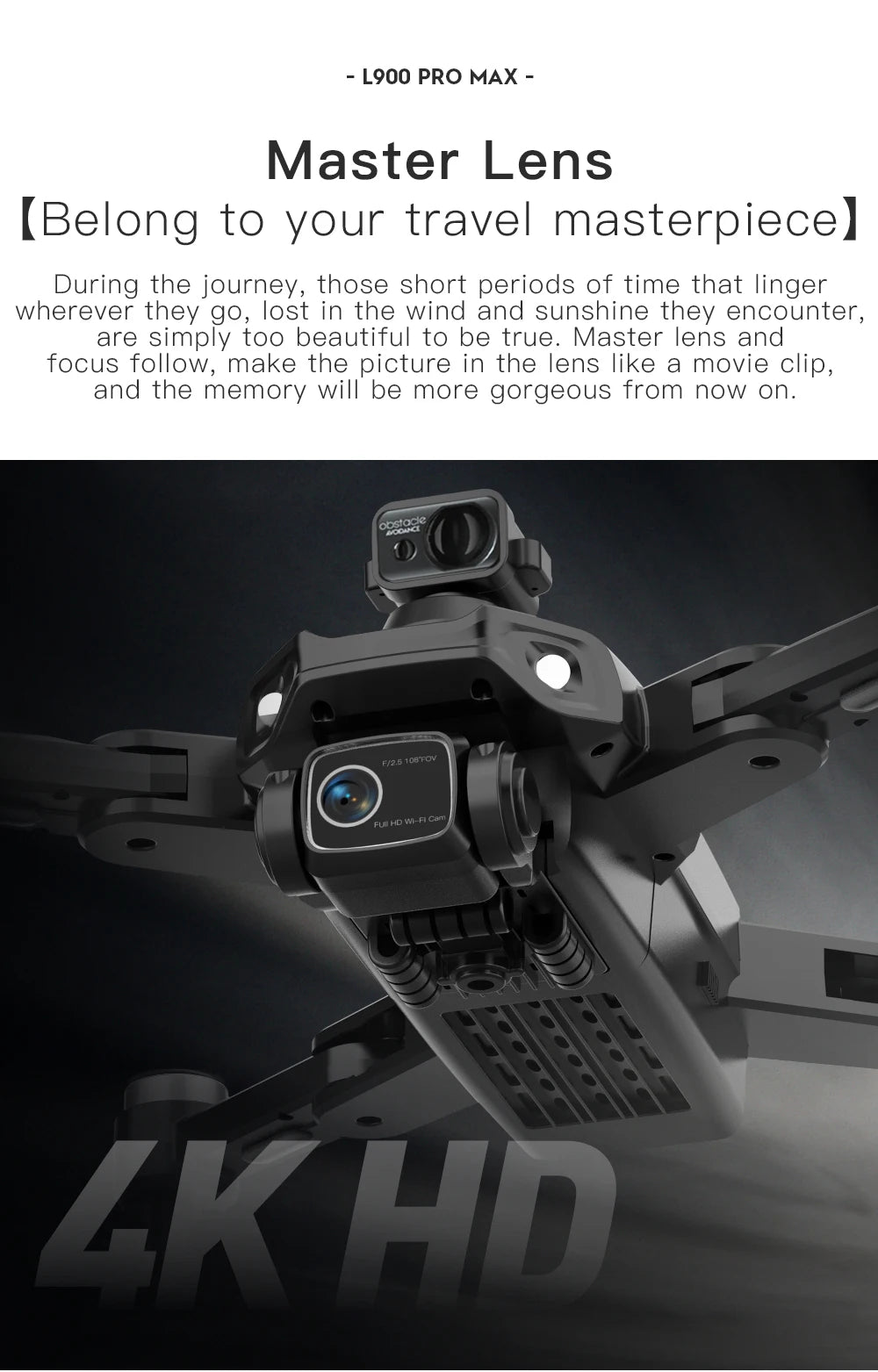 L900 PRO MAX 360 Degree Obstacle Avoidance GPS Drone - Dual 4K Cameras, 5G WiFi FPV, Foldable RC Quadcopter by Tech-Home Store