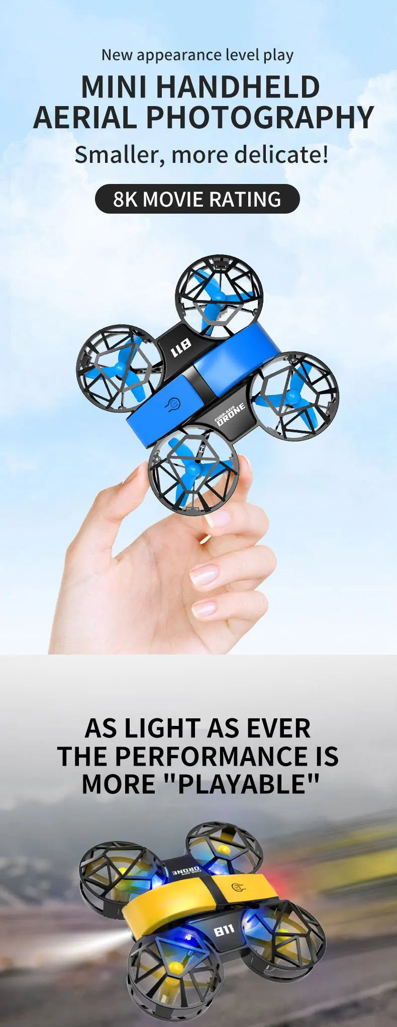 Dowellin D12 Drone Mini Remote Control Aircraft - Ultralight 35g With Dual HD Cameras For Easy Indoor Flying by Tech-Home Store