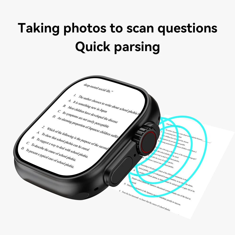 Microwear Ai3 Ultra Smartwatch 5G - 180 Degree Rotating Camera, 2.2 Inch AMOLED HD Display, GPS WiFi by Tech-Home Store