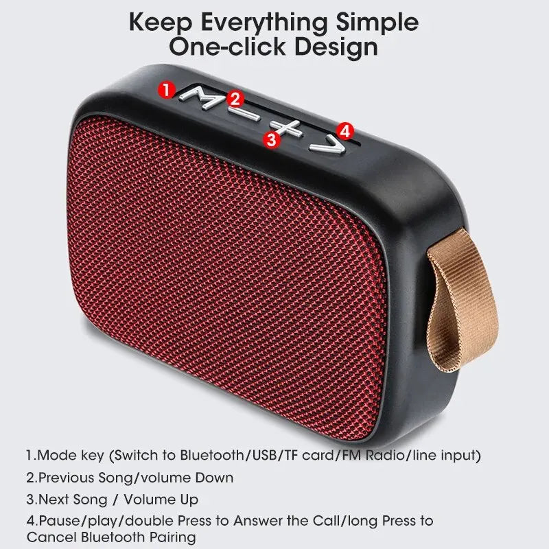 NovaWave Outdoor Portable Wireless Speaker - Versatile 3W Bluetooth Speaker With Built-In Battery And FM Radio by Tech-Home Store