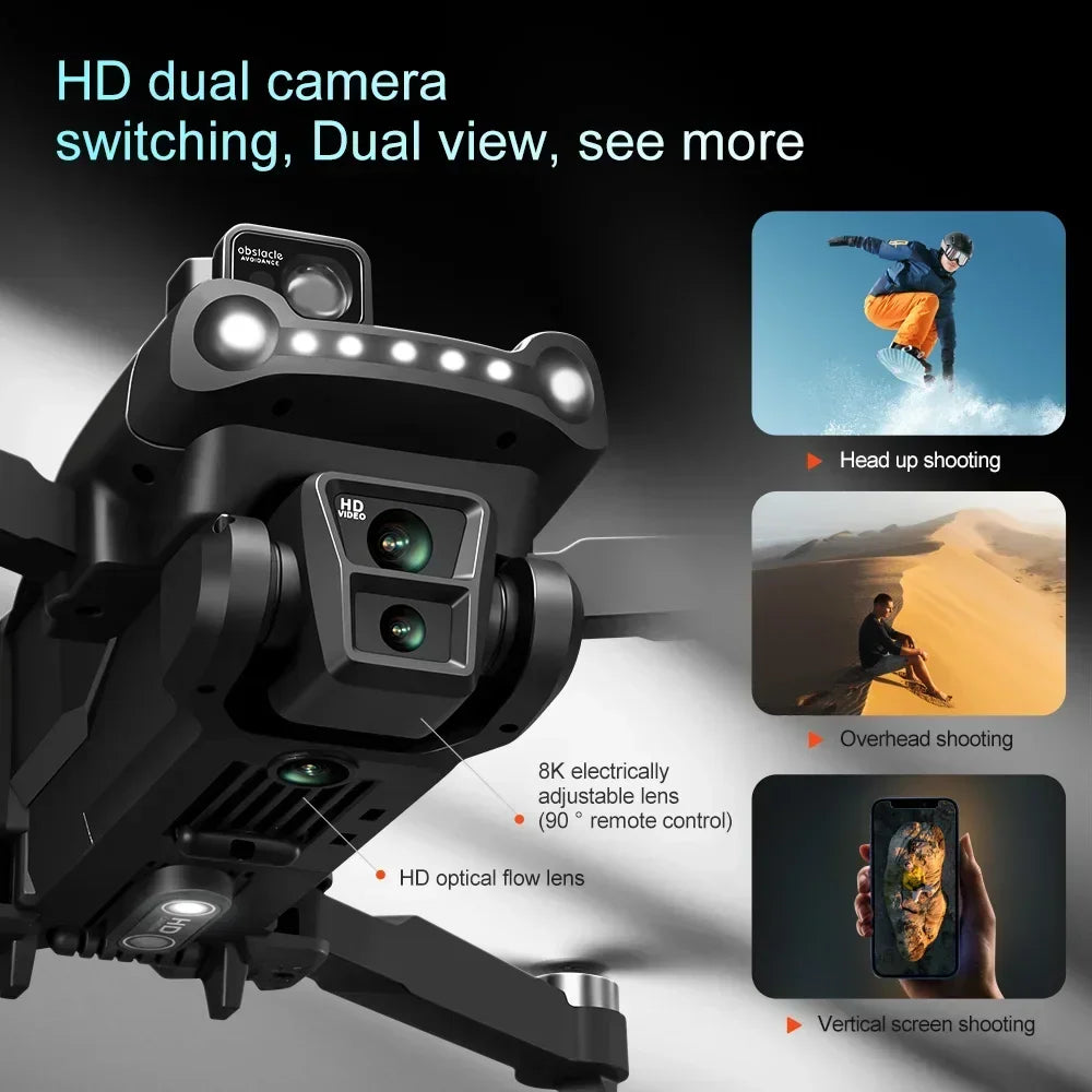 Lenovo V198 MAX GPS Drone 8K Profesional 4K HD Camera Brushless Laser Obstacle Avoidance Foldable Quadcopter Aerial Optical by Tech-Home Store