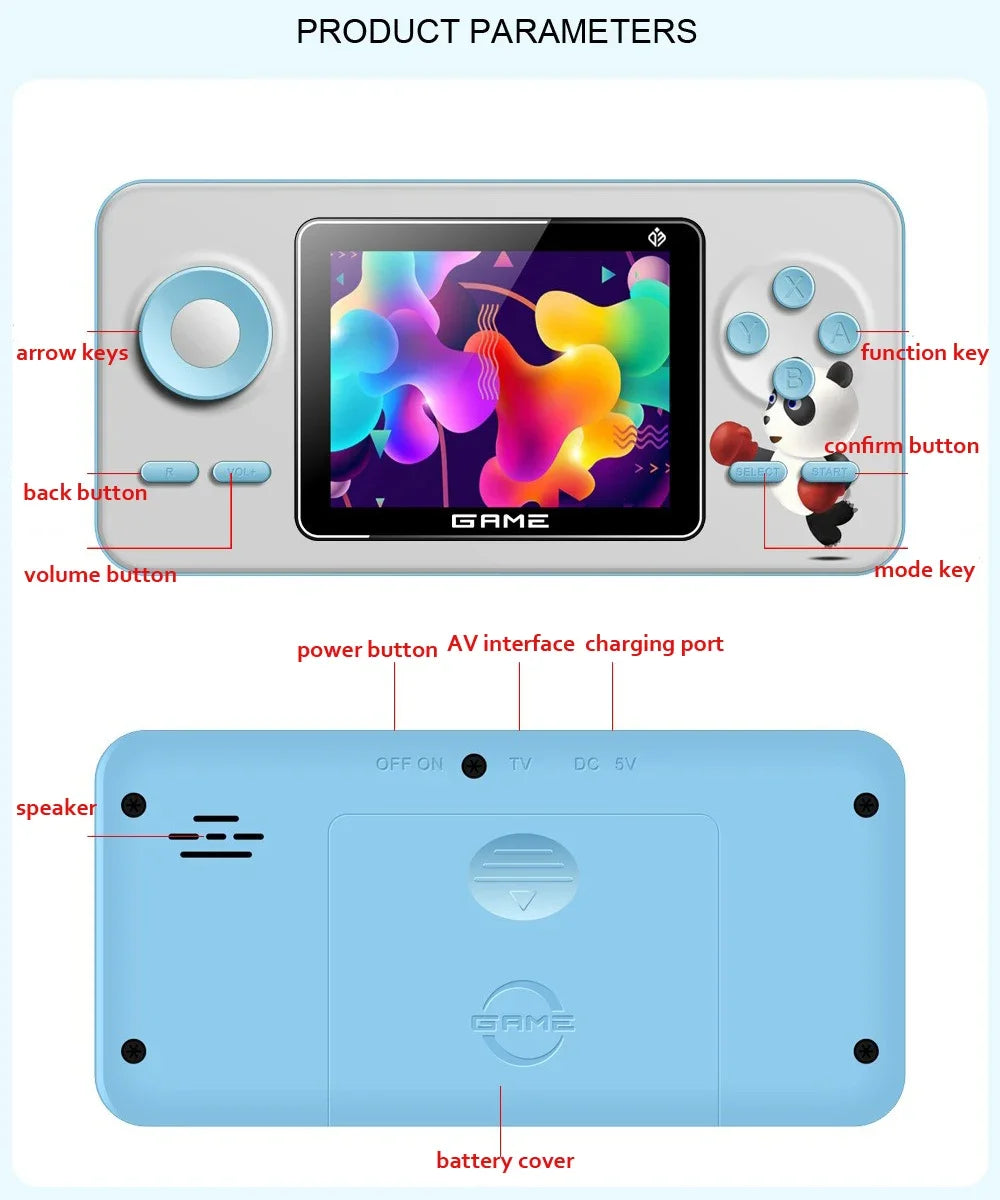New S5 Mini Retro Video Gaming Console Built-in 520 Classic Games Portable 2.4 Inch TFT Pocket Game Players Console For Child by Tech-Home Store