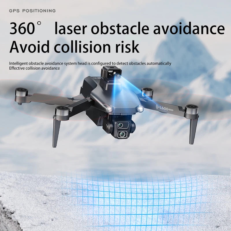 LYZRC L600-1 MAX GPS Drone Professional 8K HD Camera WIFI 360° Laser Obstacle Avoidance
