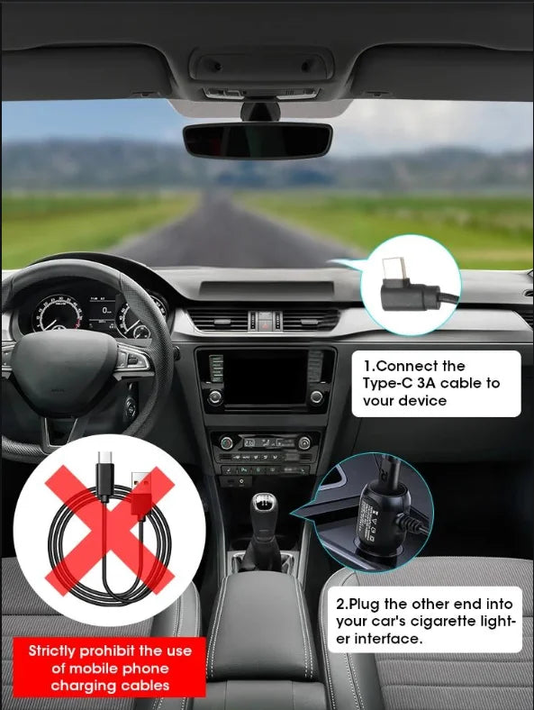 DashVision 4K Dual Dash Cam - Night Vision With WiFi GPS Loop Recording Parking Monitor by Tech-Home Store