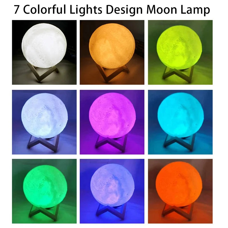 Book Light LED Moon Light Galaxy Light, Moon Night Light by Tech-Home Store