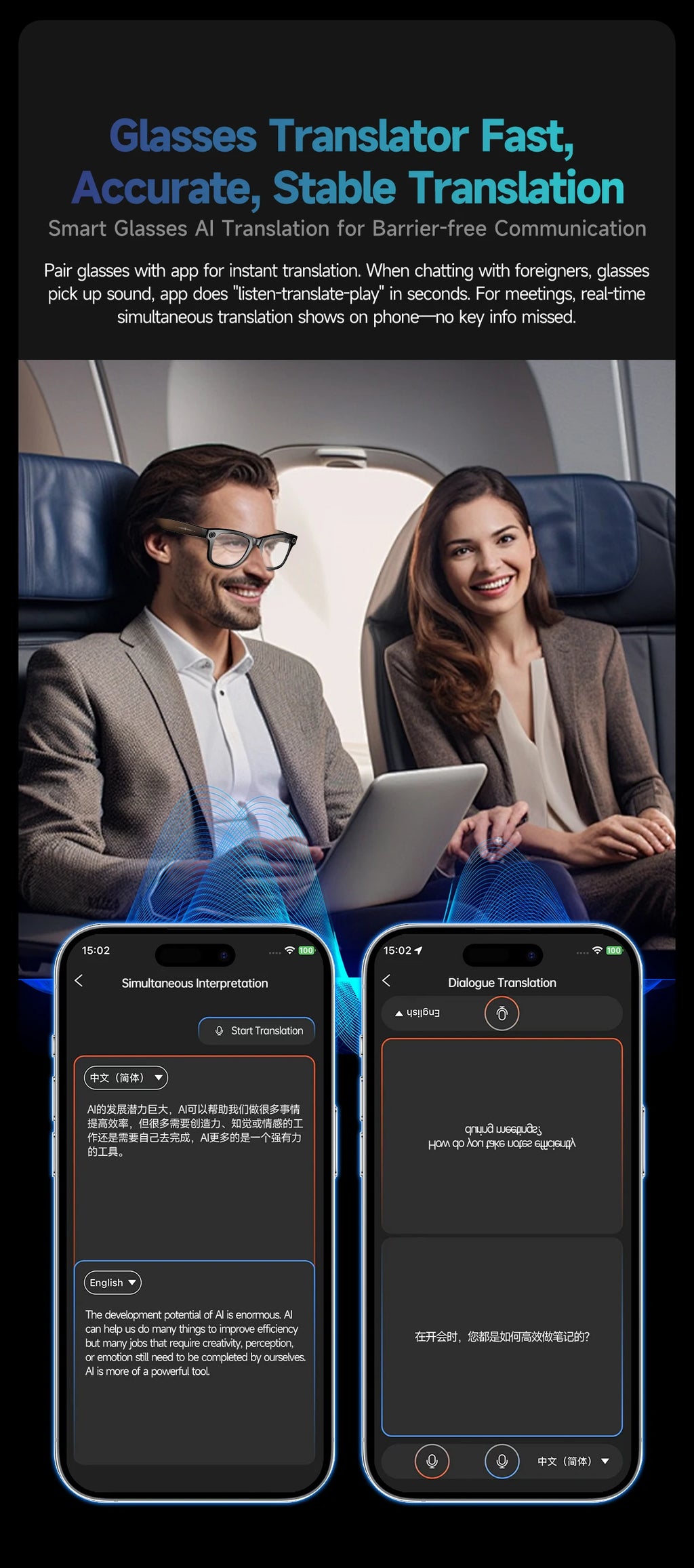 New 800W Camera AI Glasses Men Color-Changing Smart Translation Glasses Photo Video Recording Waterproof Call Smart Sunglasses by Tech-Home Store