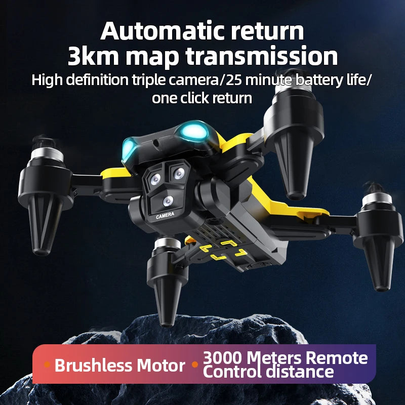 New B9 Pro RC Drone 4K 1080P Wide Angle Dual HD Camera Foldable Quadcopter WiFi FPV Altitude Hold， Long Endurance Drone - Equipped With Optical Flow Positioning And Dual High-definition Cameras, It Is The Perfect Gift For A by Tech-Home Store