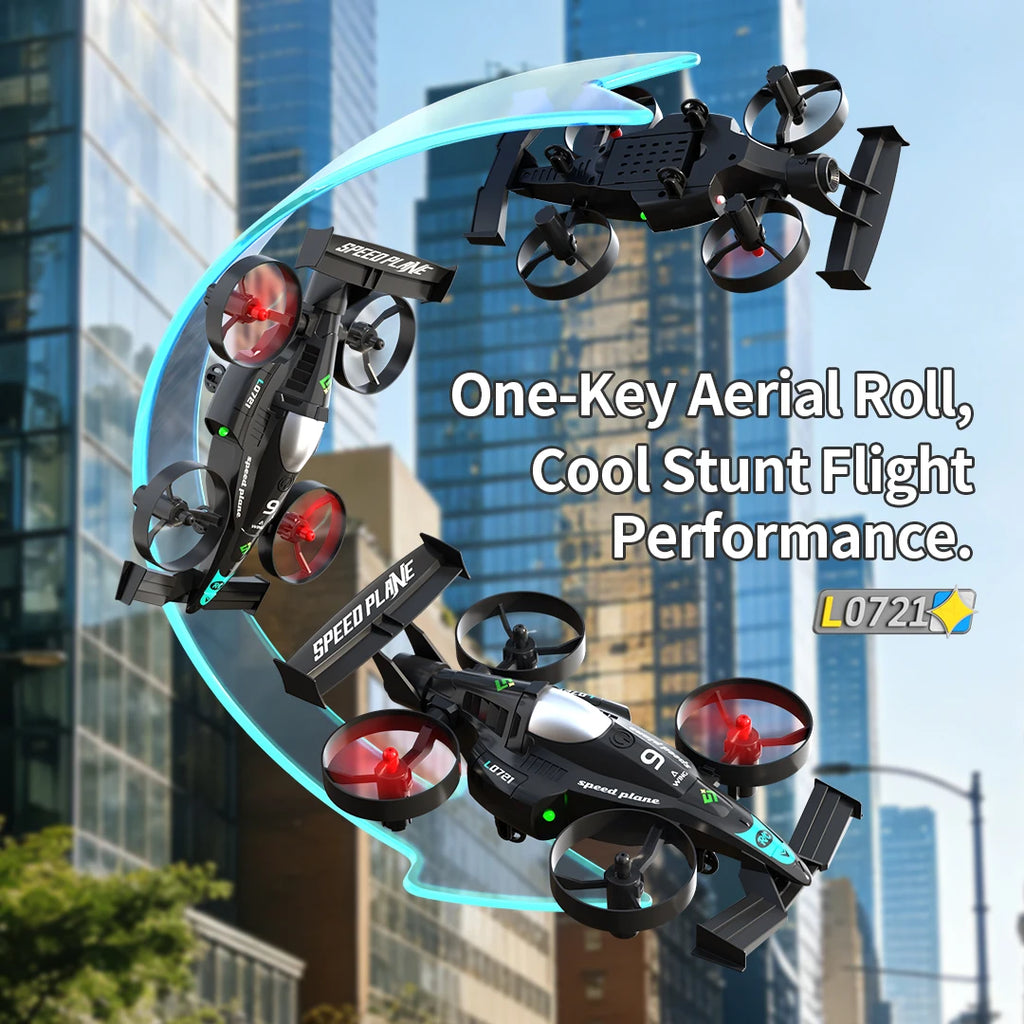 2-in-1 Land-Air Dual Dual RC Quadcopter & RC Drift Car 2.4G Remote Control Airplane One-Key Roll 360° Flips Electric RC Toys by Tech-Home Store