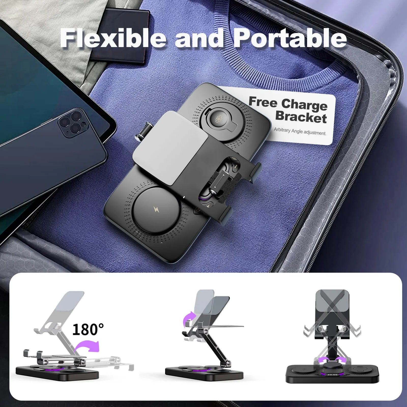 NovaCharge 7-in-1 Wireless Charging Station Magnetic 15W Foldable IPhone 17 16 15 14 13 Apple Watch AirPods - Fast 15W by Tech-Home Store