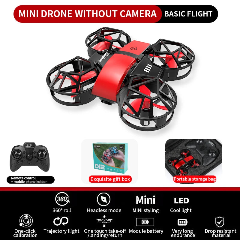 Dowellin D12 Drone Mini Remote Control Aircraft - Ultralight 35g With Dual HD Cameras For Easy Indoor Flying by Tech-Home Store
