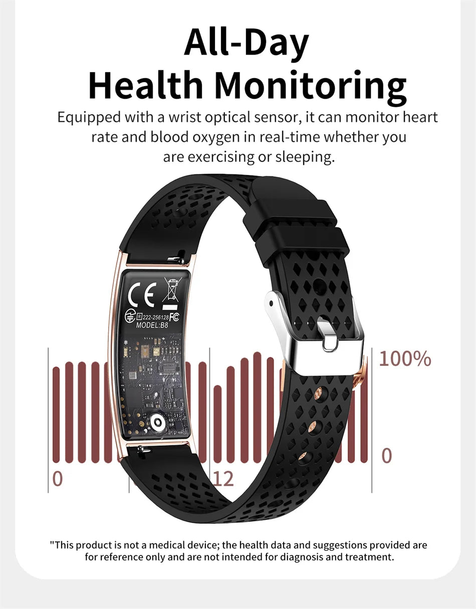 Men Women Smart Bracelet Heart Rate Sleep Monitor Health Smart Band Waterproof Sports Fitness Tracker Smartwatch For Android iOS by Tech-Home Store