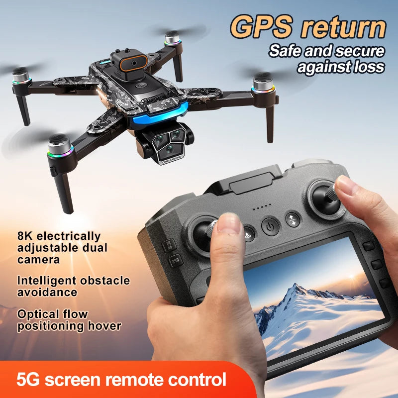 SkyTech A14 Pro Max Drone - Dual 8K HD Cameras With 5G WiFi GPS And Brushless Motors by Tech-Home Store