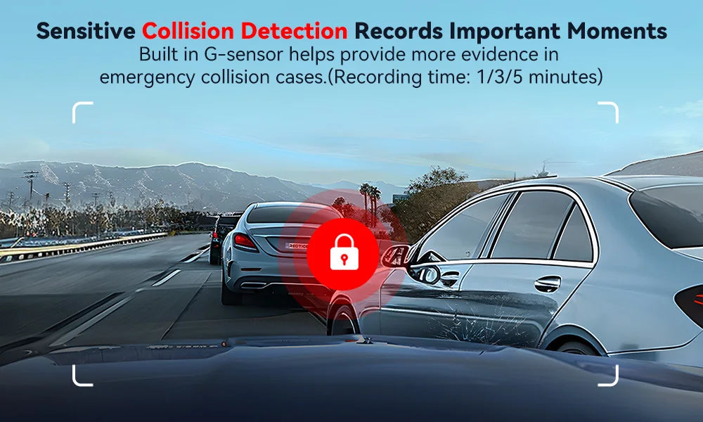 REDTIGER A4 4K Dash Cam Front And Rear Drive Recorder With GPS And 5G WiFi Touch Screen Night Vision - 24H Parking Mode by Tech-Home Store
