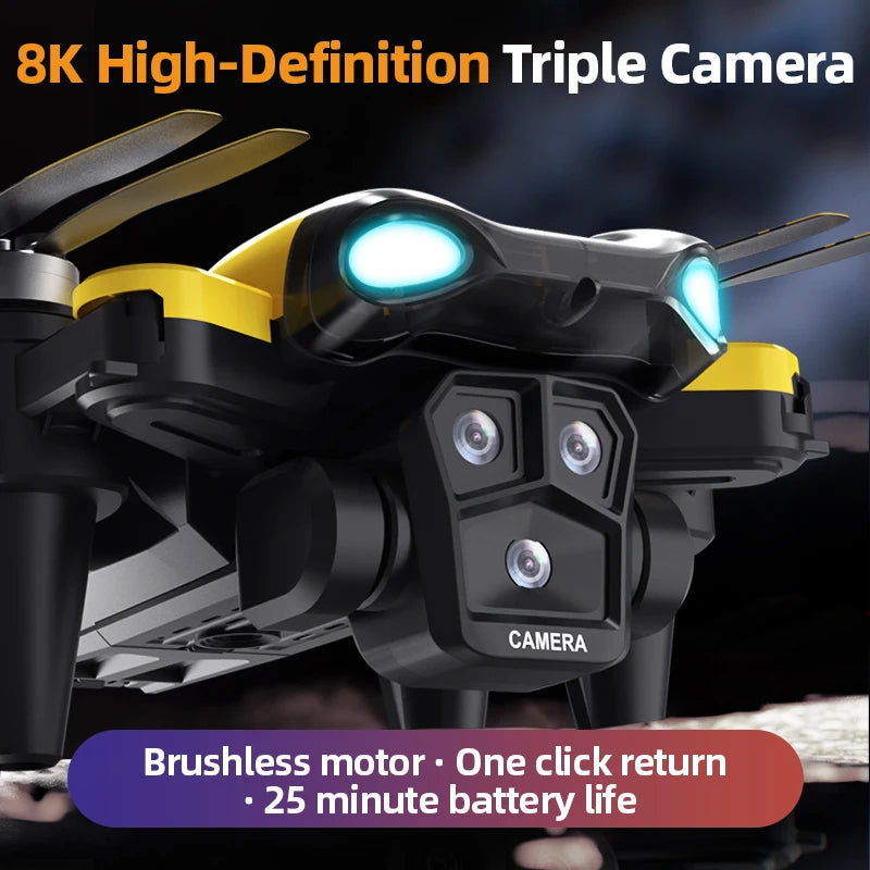 New B9 Pro RC Drone 4K 1080P Wide Angle Dual HD Camera Foldable Quadcopter WiFi FPV Altitude Hold， Long Endurance Drone - Equipped With Optical Flow Positioning And Dual High-definition Cameras, It Is The Perfect Gift For A by Tech-Home Store