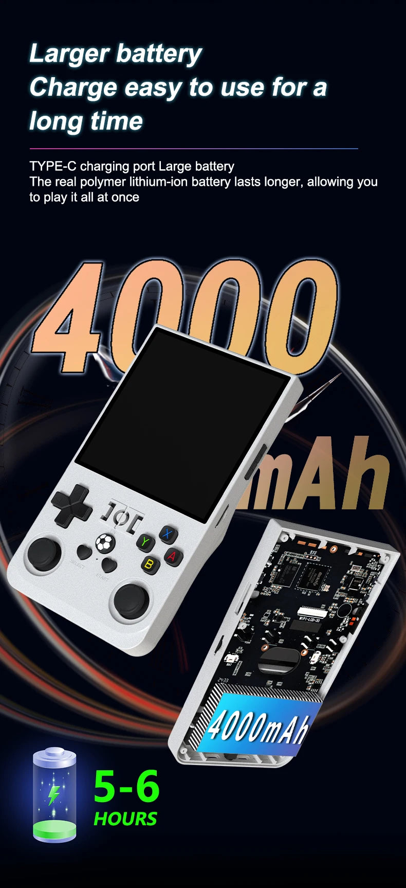 R36 Max Console Handheld Game Players 4inch IPS Screen Open Source Console Retro Pocket Video Player 64G/128G Up to 22000+ Games by Tech-Home Store