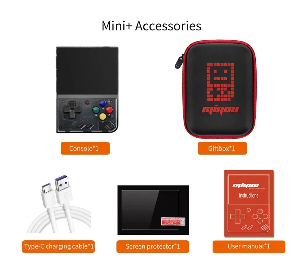 Miyoo Mini Plus Retro Handheld Game Console Classic Players Emulator IPS Screen with WiFi & RTC Portable Case Mini+ Video Games Consoles Simulator Pocket Gift For Leisure Time by Tech-Home Store