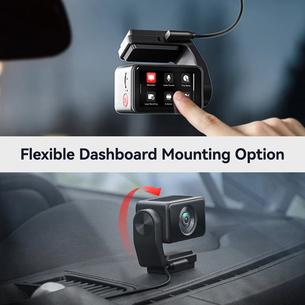 REDTIGER A4 4K Dash Cam Front And Rear Drive Recorder With GPS And 5G WiFi Touch Screen Night Vision - 24H Parking Mode by Tech-Home Store
