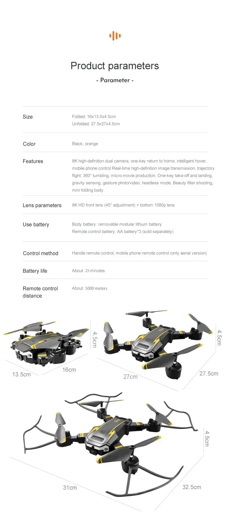 NovaTech G6 Drone - Dual Camera 5G Live Streaming Foldable GPS Quad With Obstacle Avoidance by Tech-Home Store