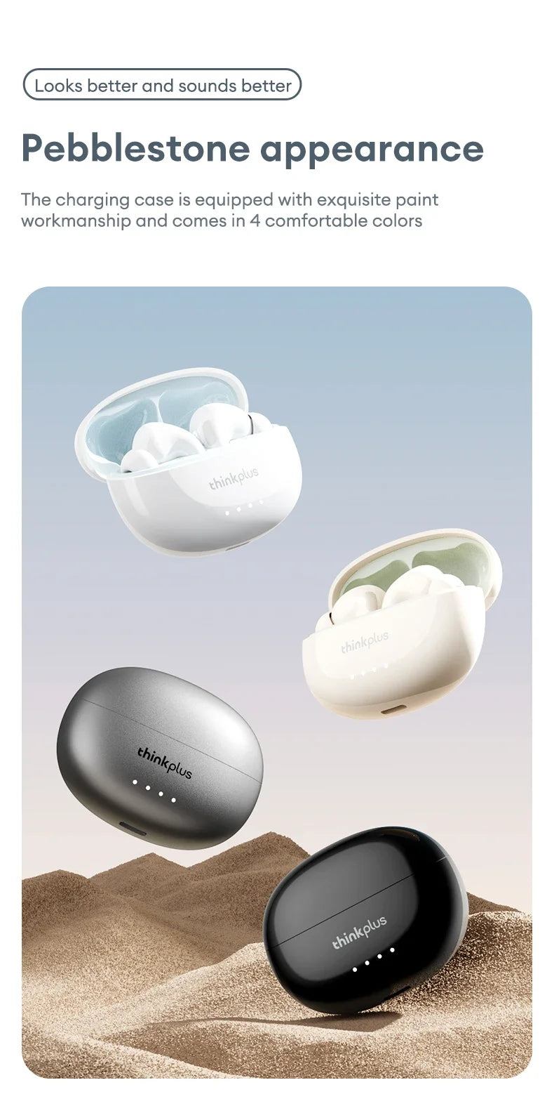 Lenovo LP5 PRO Wireless Bluetooth 5.4 Earphones TWS HiFi Sound Gaming Earbuds LP5Pro Sport headset Long Standby with Mic 2025 by Tech-Home Store