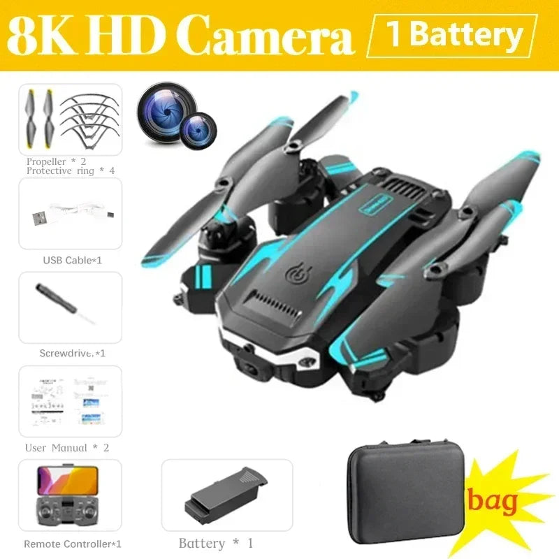 NovaTech G6 Drone - Dual Camera 5G Live Streaming Foldable GPS Quad With Obstacle Avoidance by Tech-Home Store