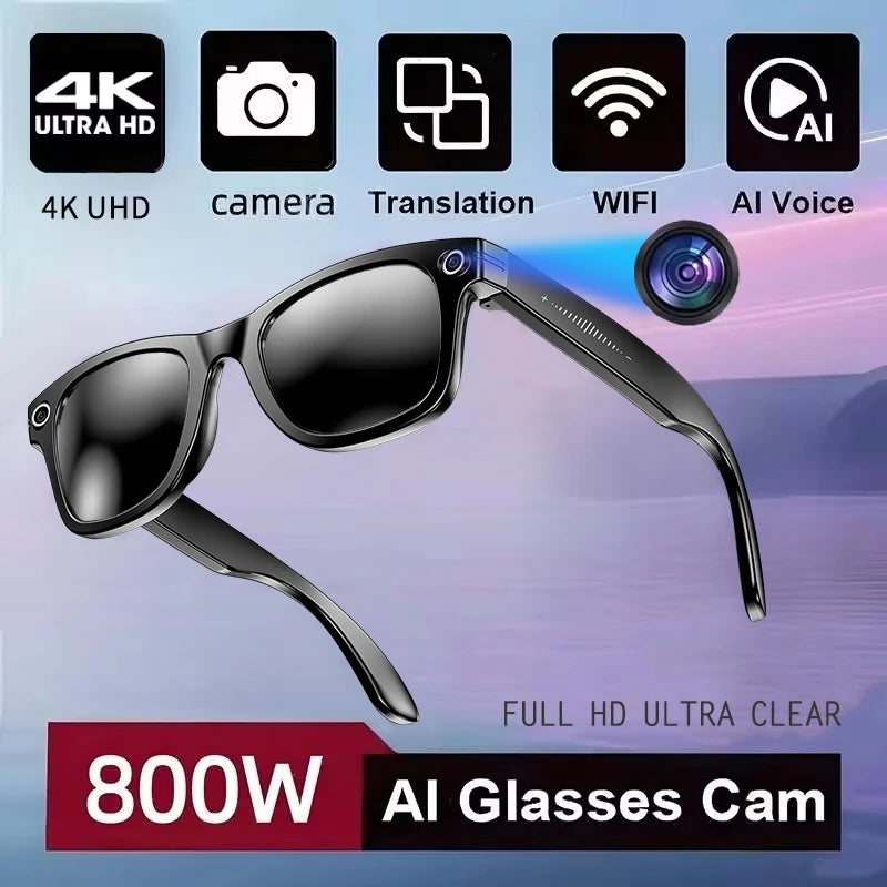 New 800W Camera AI Glasses Men Color-Changing Smart Translation Glasses Photo Video Recording Waterproof Call Smart Sunglasses by Tech-Home Store