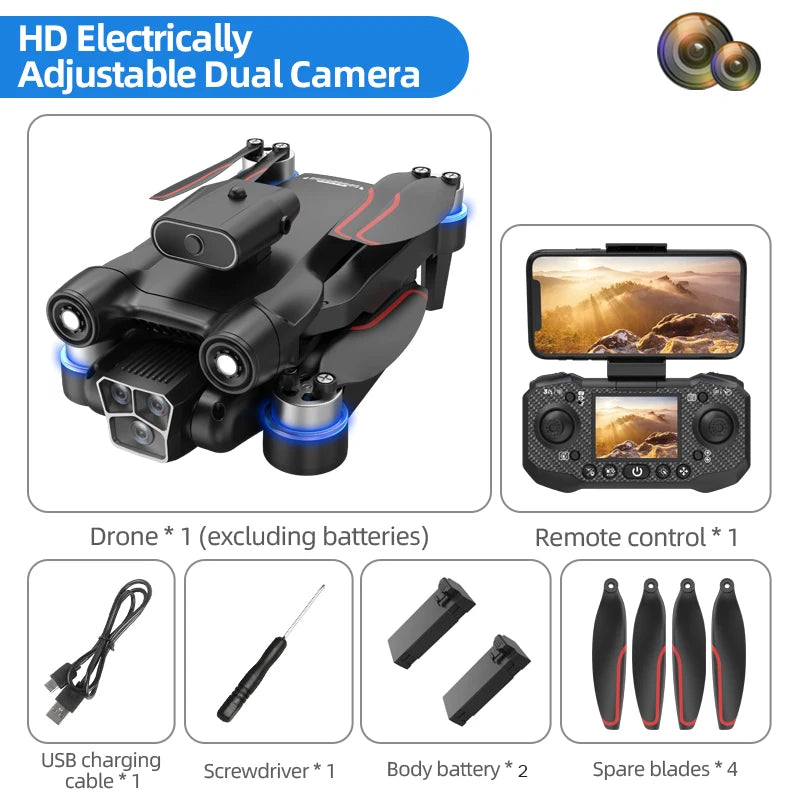LF632 5G RC Drone Brushless Intelligent HD Dual Camera WIFI FPV Optical Flow Obstacle Avoidance Foldable Quadcopter Model Toys by Tech-Home Store