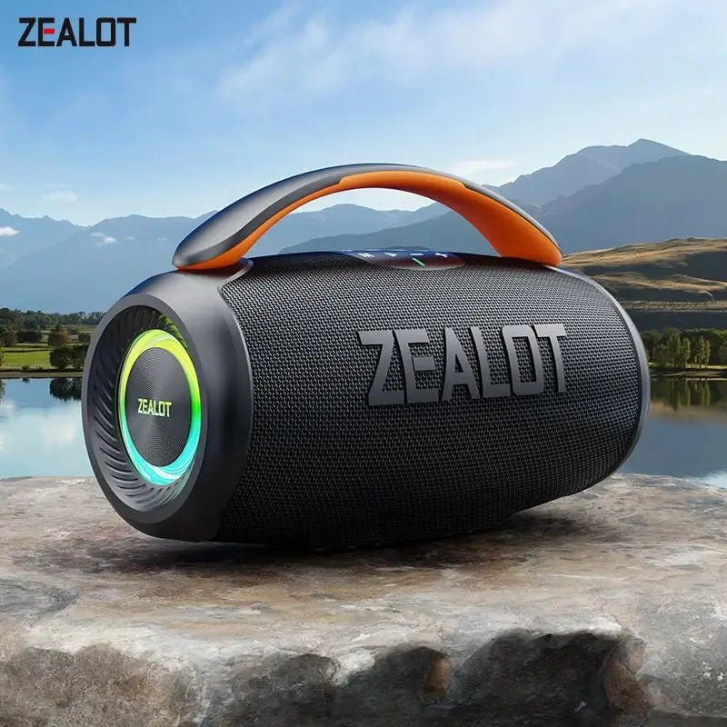 ZEALOT-P11 Bluetooth Speaker 50W Wireless Party Speaker with Bluetooth 5.4 Stereo Sound Comfortable handle Controllable Lightin Portable For Outdoors Long Battery Life by Tech-Home Store
