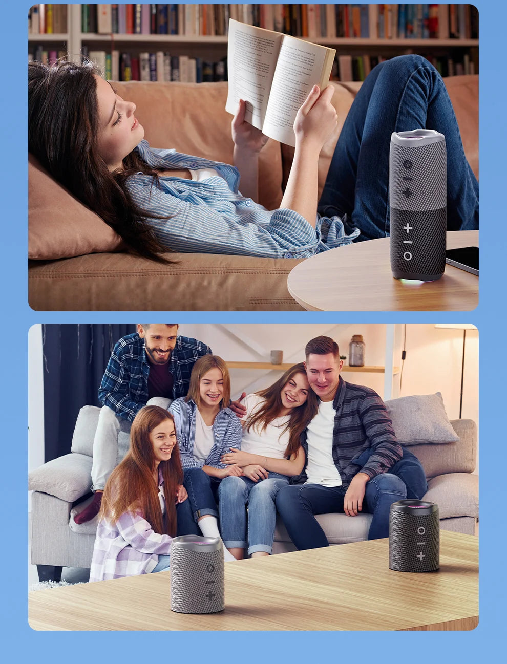 ZEALOT-M5 Magnetic Bluetooth Speaker, 2-in-1 Portable Mini Speaker with Power Bank, Macaron Colors, Dual Channel by Tech-Home Store
