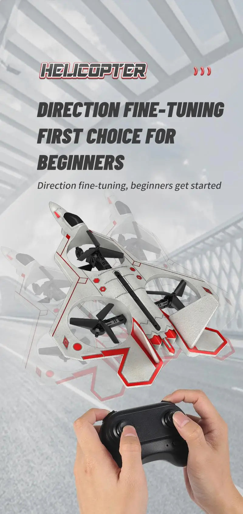 SkyTech AeroStunt Foam RC Plane - Beginner-Friendly 5-Channel Control For Easy Outdoor Flights by Tech-Home Store