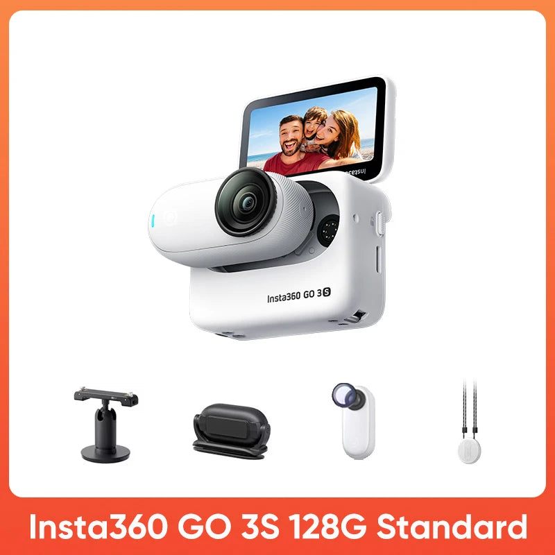 Original Insta360 GO 3S 4K Tiny Portable Vlogging Camera,Hands-Free POVs, 10m Waterproof by Tech-Home Store