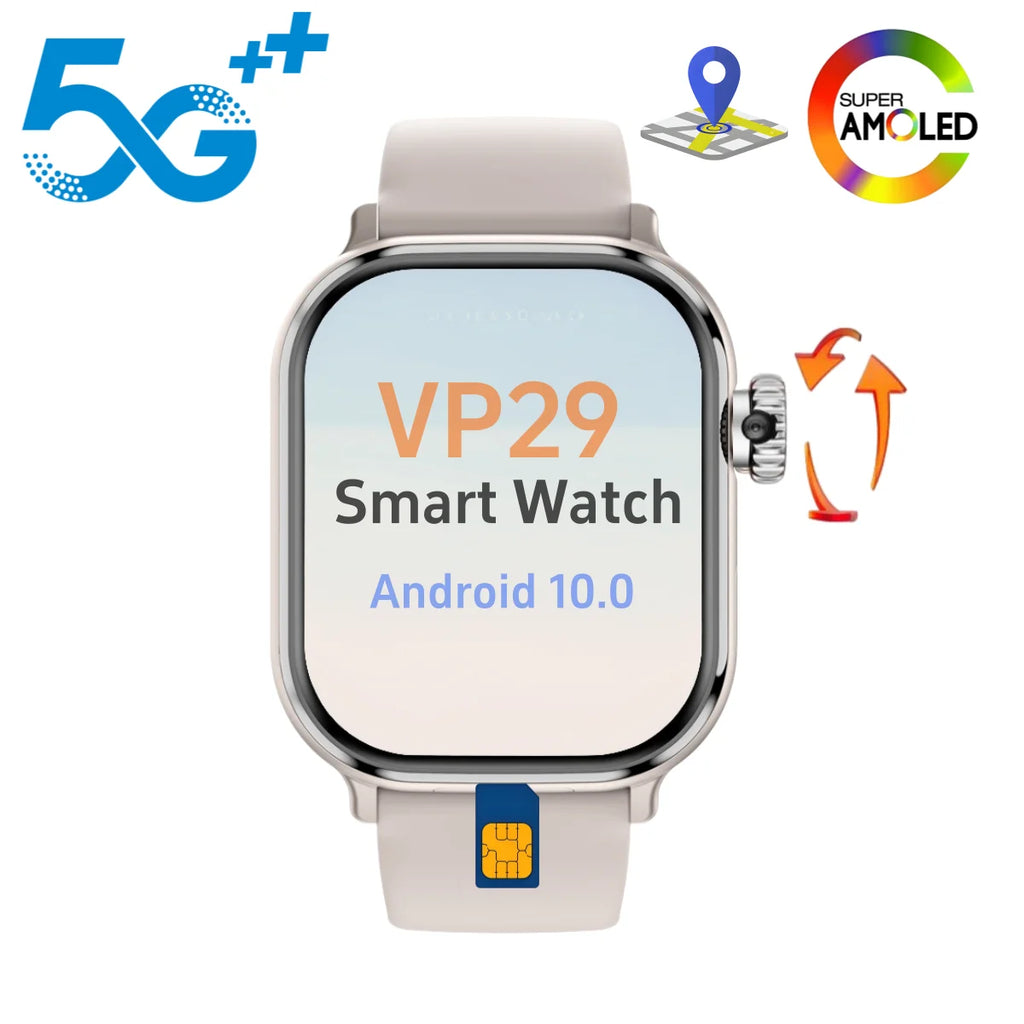S10 Plus VP29 4G LTE Smartwatch With 2.29inch Amoled Rotary Camera GPS Whatsapp App Store Video Calling 512GB Rom Smart Watch by Tech-Home Store
