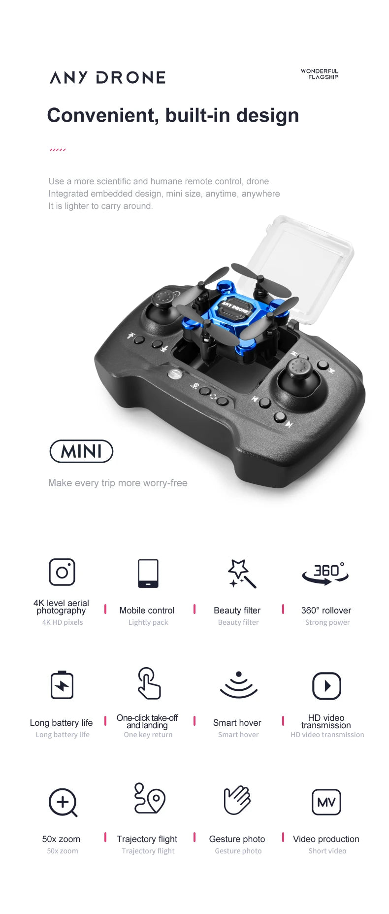 K04 Mini Folding Storage Aircraft Mini Drone 4K - Ultra Lightweight Portable Aerial Camera For Travel by Tech-Home Store