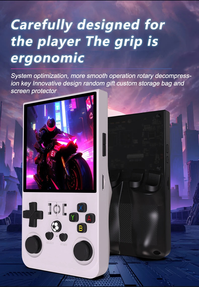 R36 Max Console Handheld Game Players 4inch IPS Screen Open Source Console Retro Pocket Video Player 64G/128G Up to 22000+ Games by Tech-Home Store