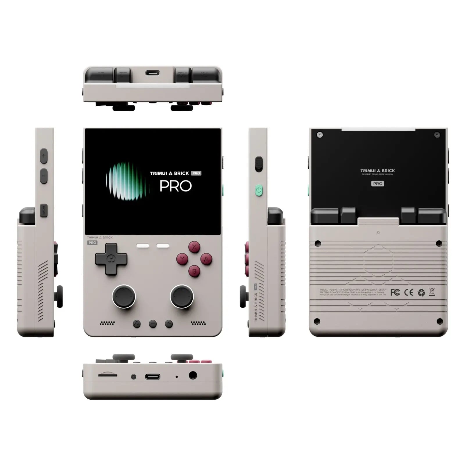 TRIMUI BRICK PRO Handheld Game Console 3.95'' IPS Screen RGB Top Light Dual Hall Joysticks A133P Linux 4.9 System 5000mAhGifts by Tech-Home Store