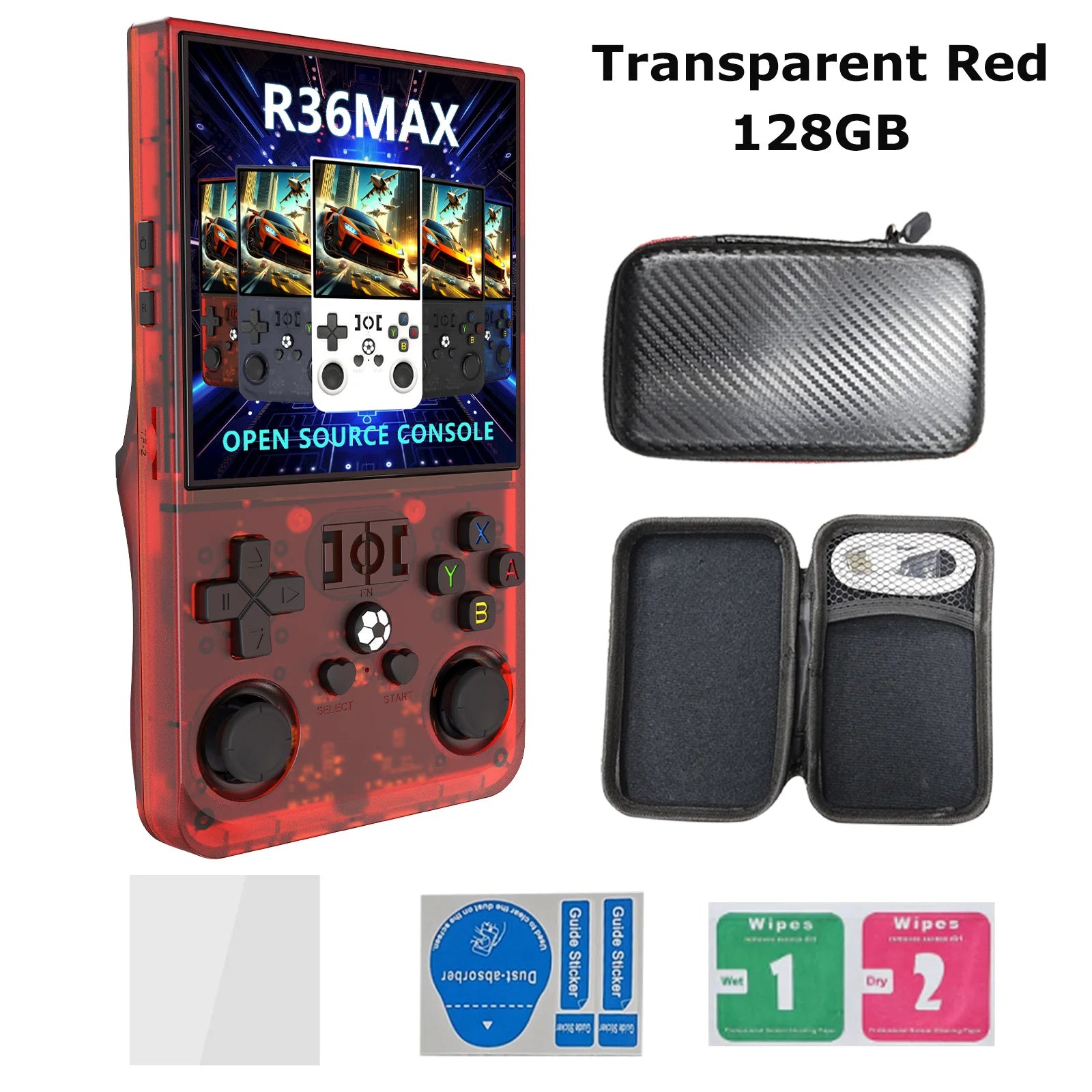 R36 Max Console Handheld Game Players 4inch IPS Screen Open Source Console Retro Pocket Video Player 64G/128G Up to 22000+ Games by Tech-Home Store