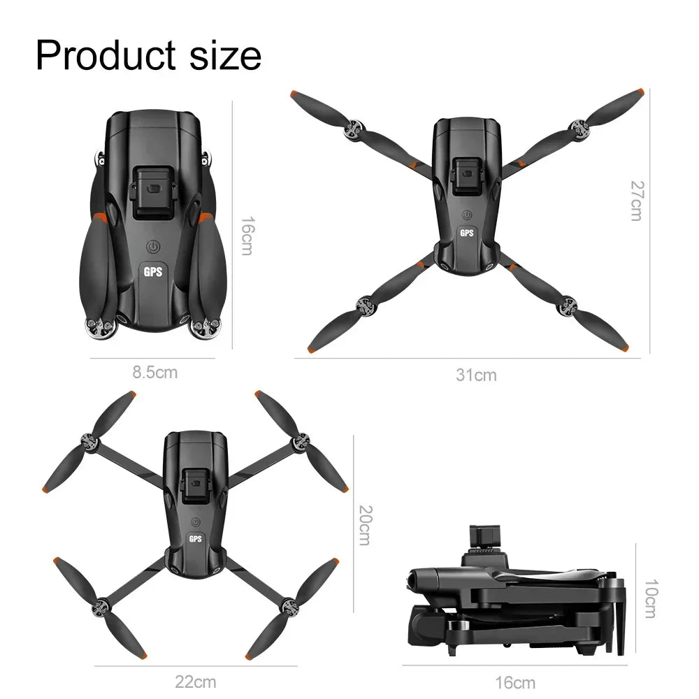 Lenovo V198 MAX GPS Drone 8K Profesional 4K HD Camera Brushless Laser Obstacle Avoidance Foldable Quadcopter Aerial Optical by Tech-Home Store