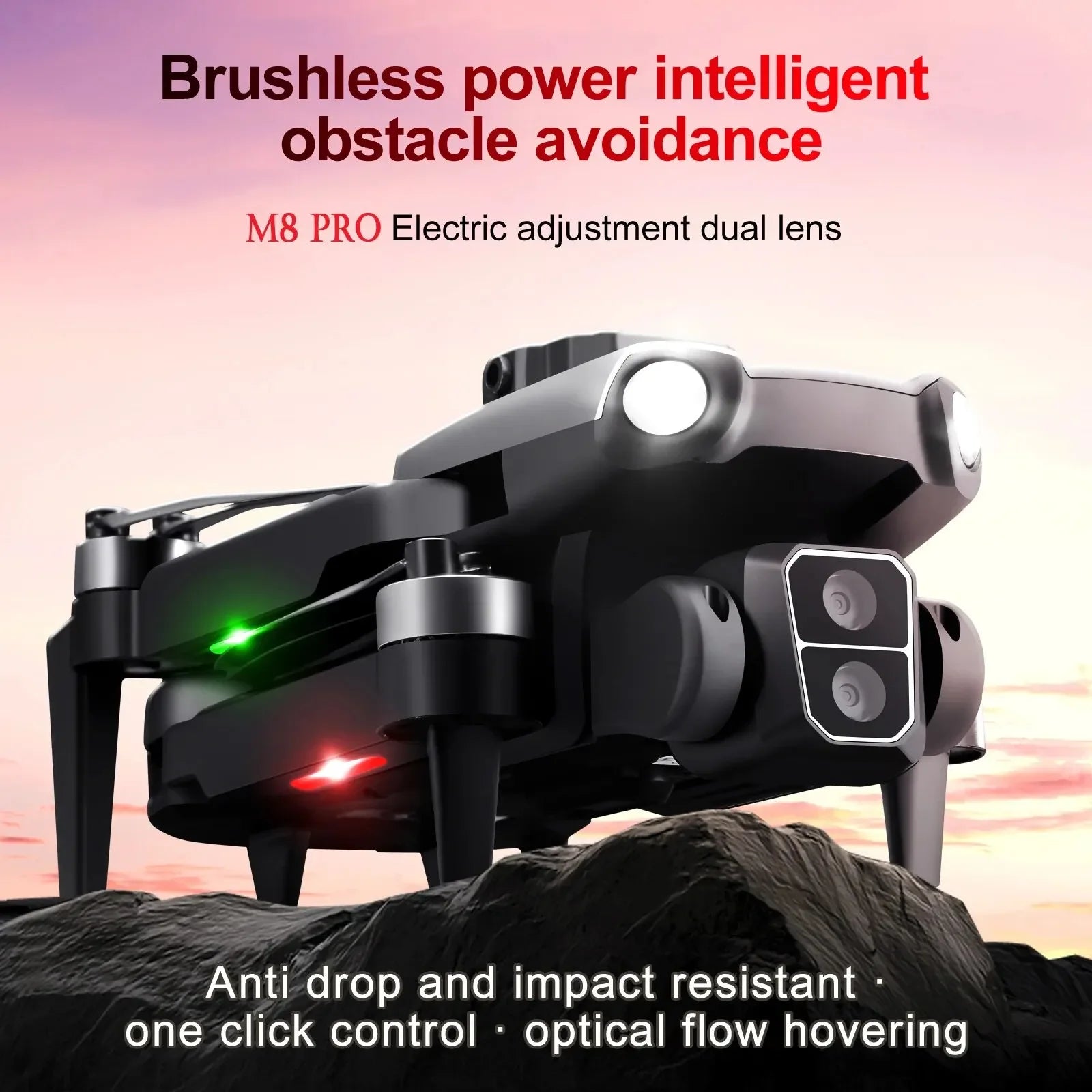 M8 GPS Drone with 4K EIS Camera | Optical Flow Altitude Hold & Obstacle Avoidance | Foldable Long Range of 5000M | RC Quadcopter by Tech-Home Store