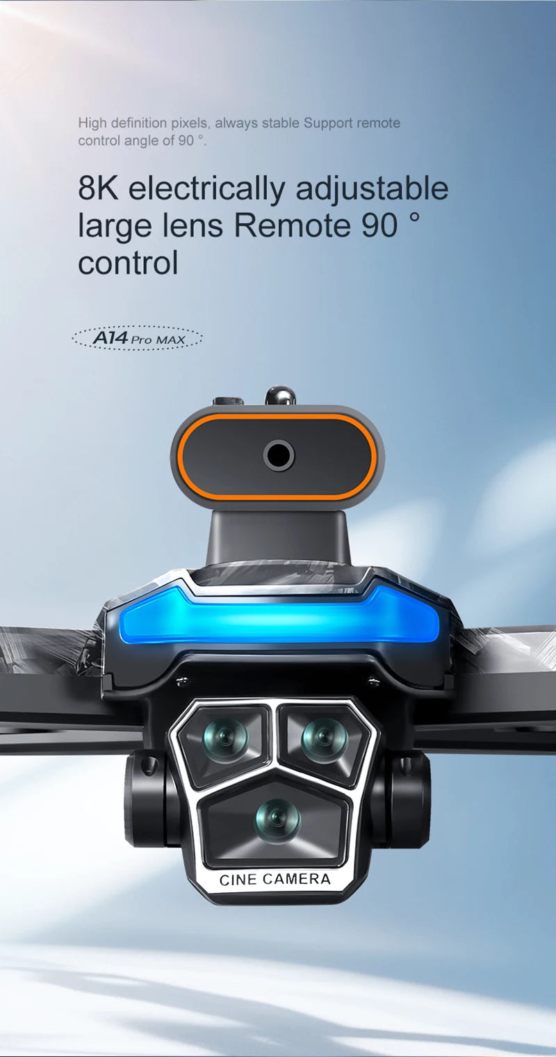 SkyTech A14 Pro Max Drone - Dual 8K HD Cameras With 5G WiFi GPS And Brushless Motors by Tech-Home Store